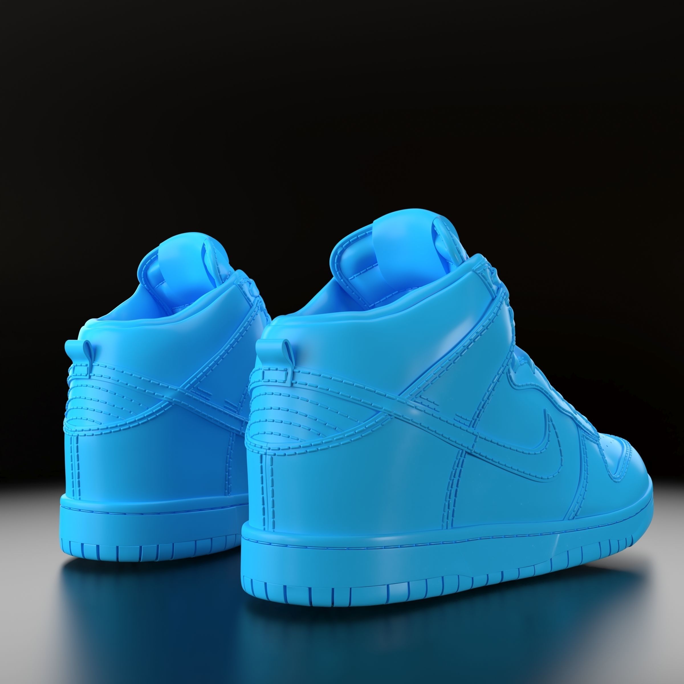 Nike Dunk High 3D print model_2
