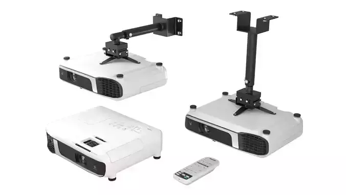 Projector Collection two projectors Low-poly 3D model