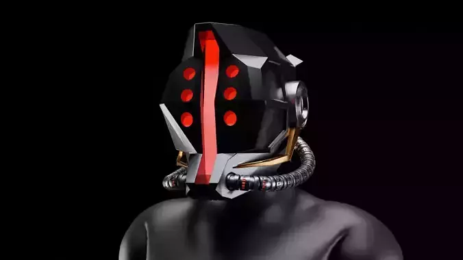 Sci-Fi Helmet 3D model