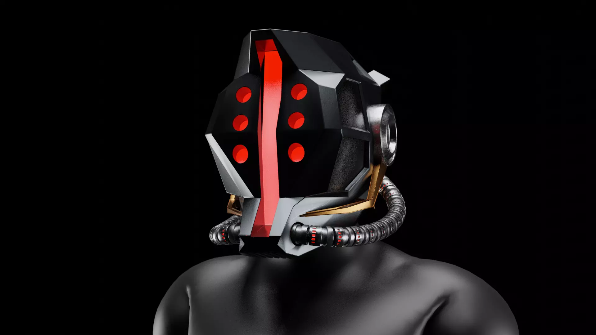 Sci-Fi Helmet 3D model_0