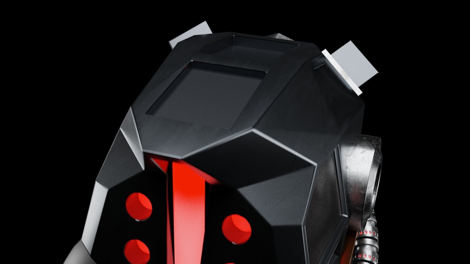 Sci-Fi Helmet 3D model_5