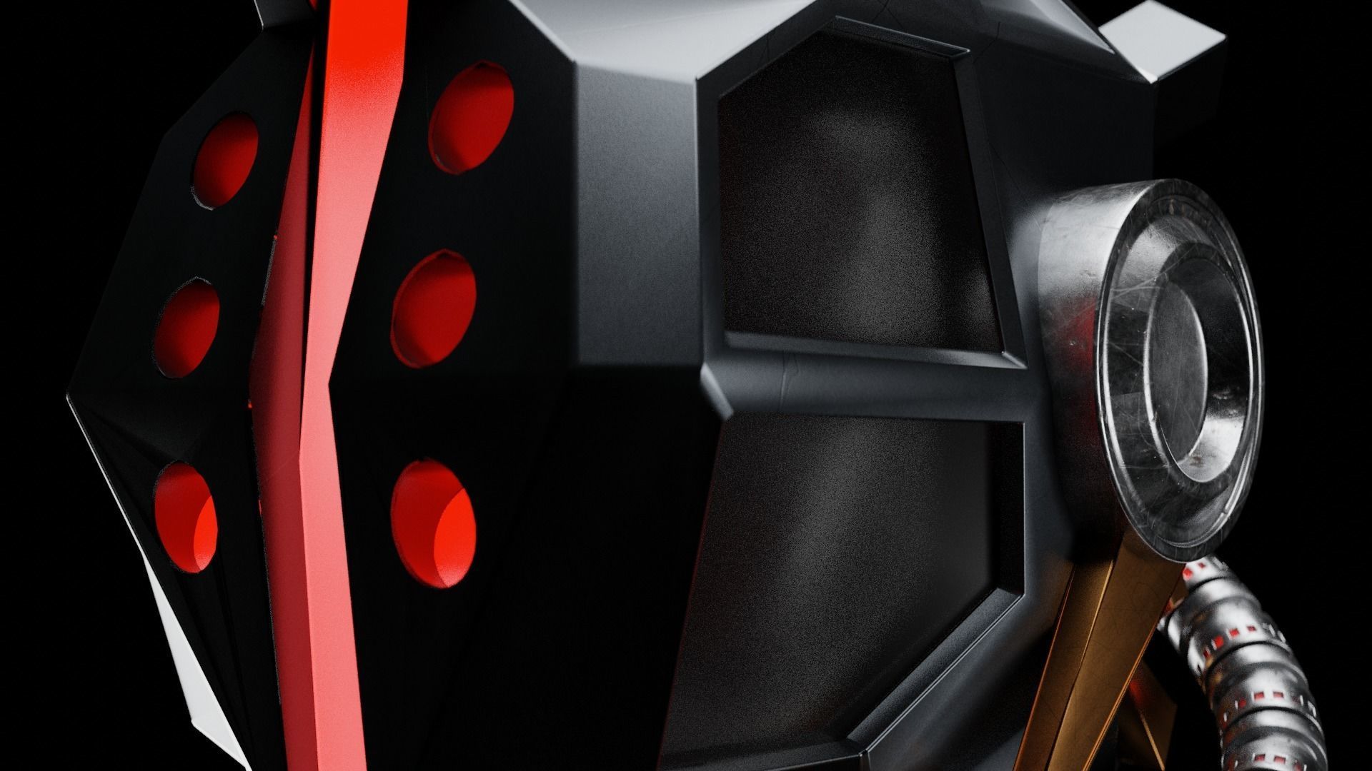 Sci-Fi Helmet 3D model_6