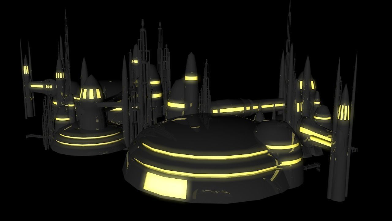 Sci Fi Habitat City 3D model