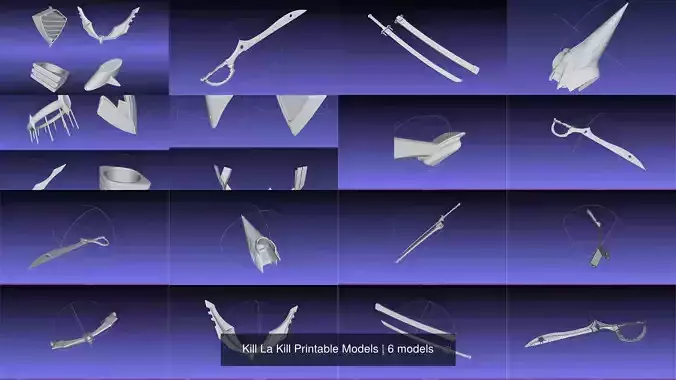 Kill La Kill Printable Models 3D Model Collection