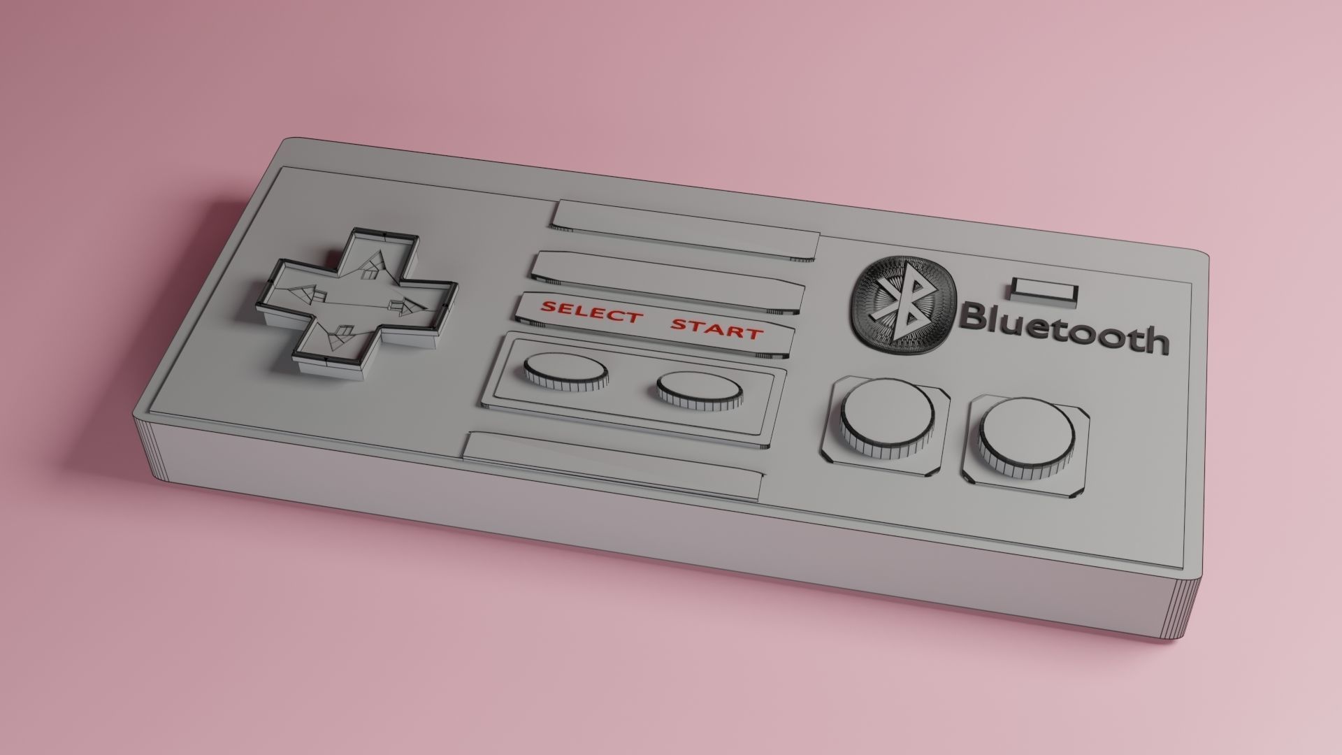 VIDEO GAMES CONTROLLER Low-poly 3D model_5