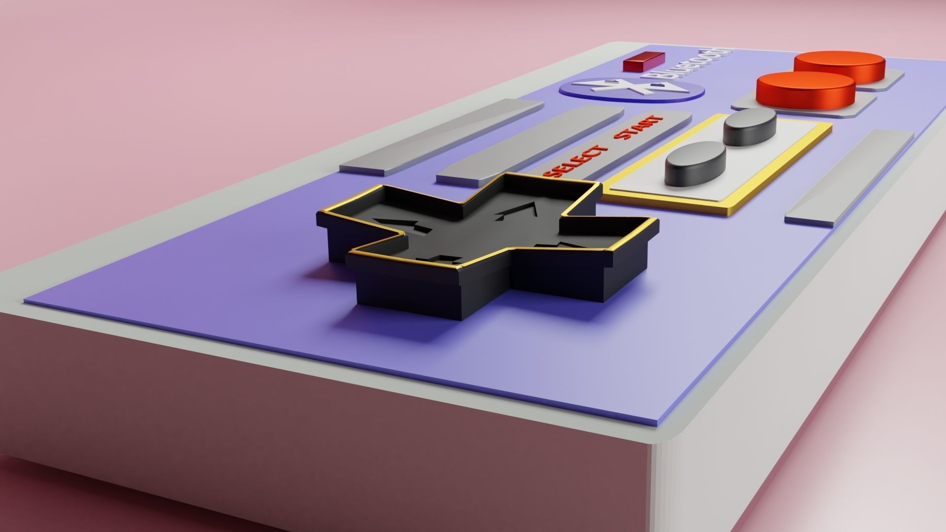 VIDEO GAMES CONTROLLER Low-poly 3D model_3