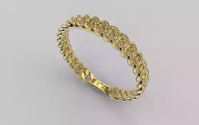 Chain Bracelet - 3D Jewelry - AN-372 3D print model