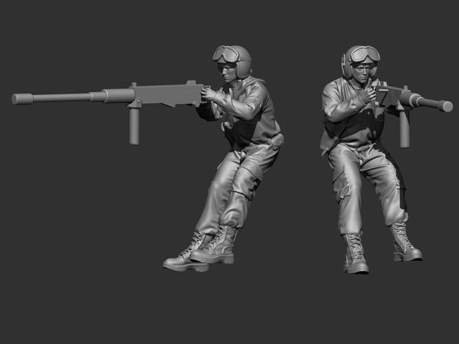 USA tank crew ww2 5 3D print model