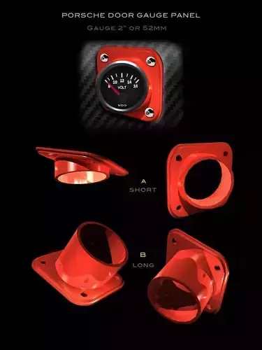 Custom Gauge Door or Center console Mounted Gauge Holder 52 mm