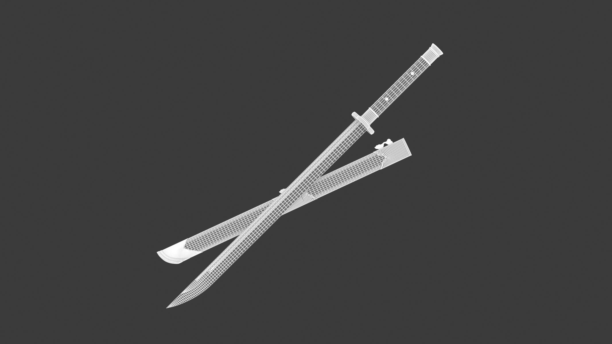 Dao Sword Low-poly 3D model_21