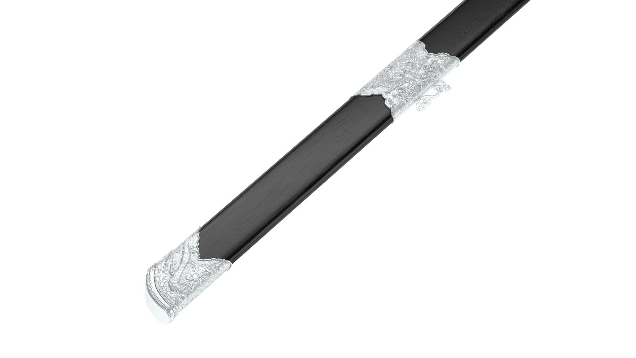 Dao Sword Low-poly 3D model_14