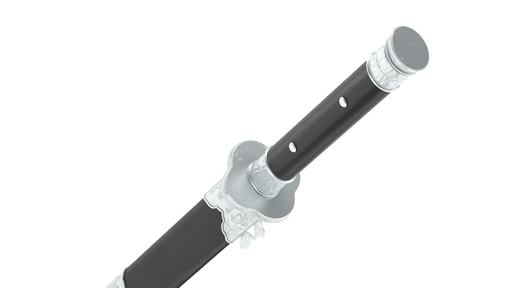 Dao Sword Low-poly 3D model_13