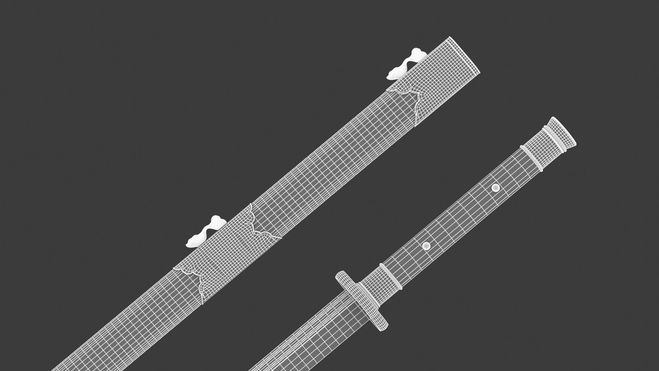 Dao Sword Low-poly 3D model_24