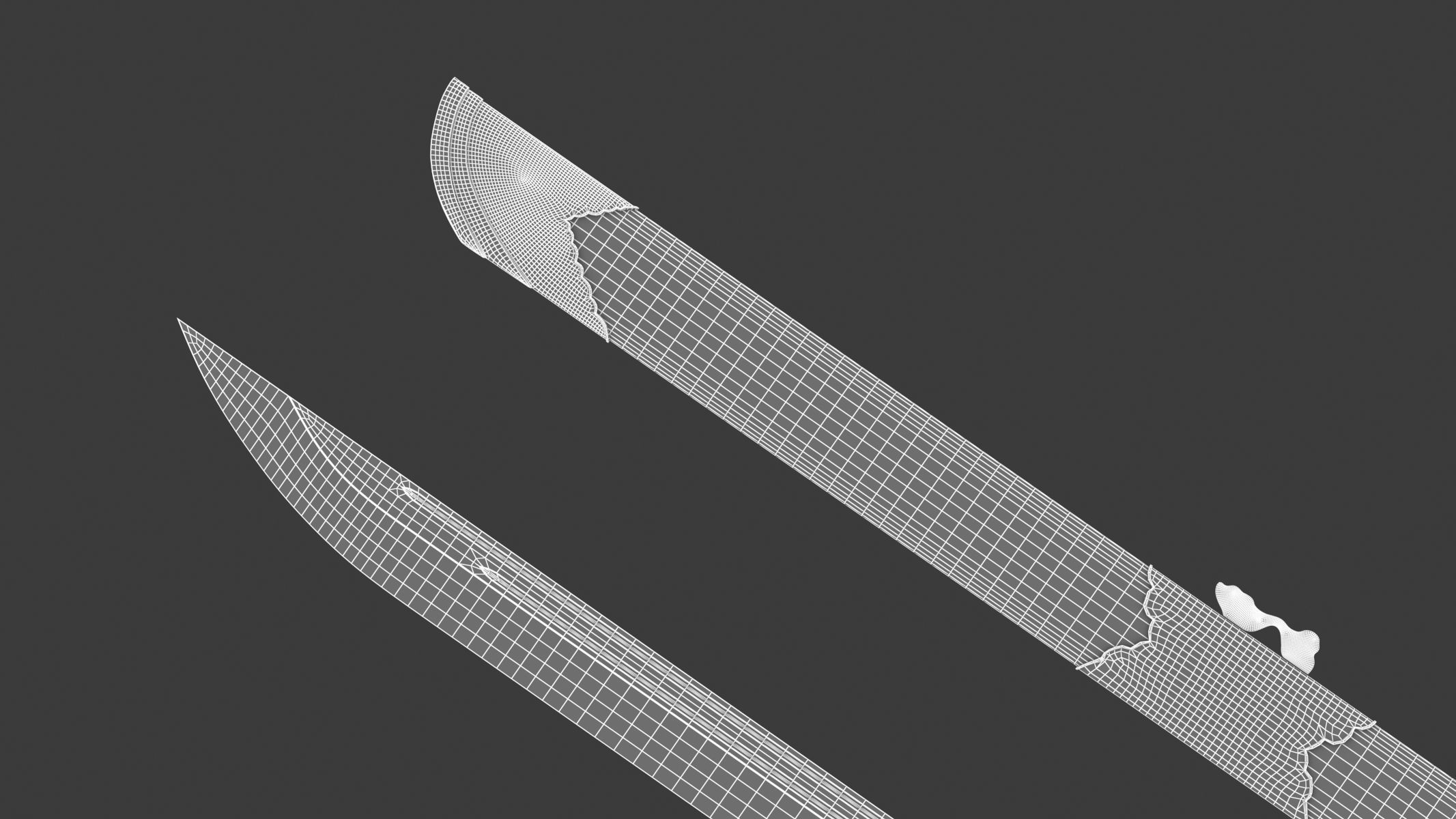 Dao Sword Low-poly 3D model_23