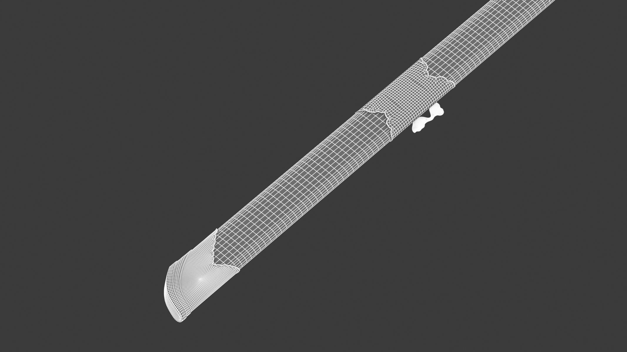 Dao Sword Low-poly 3D model_29
