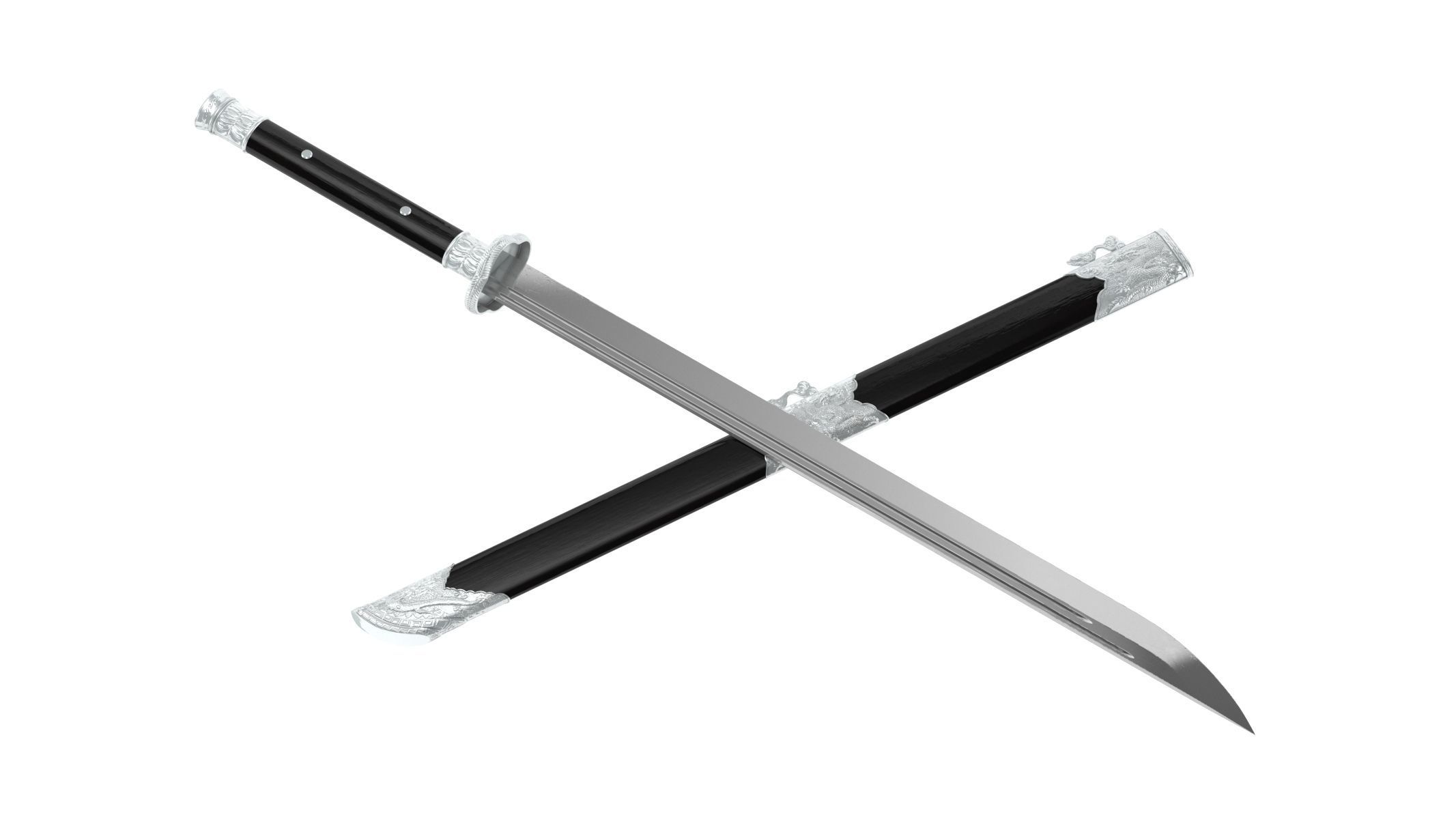 Dao Sword Low-poly 3D model_4