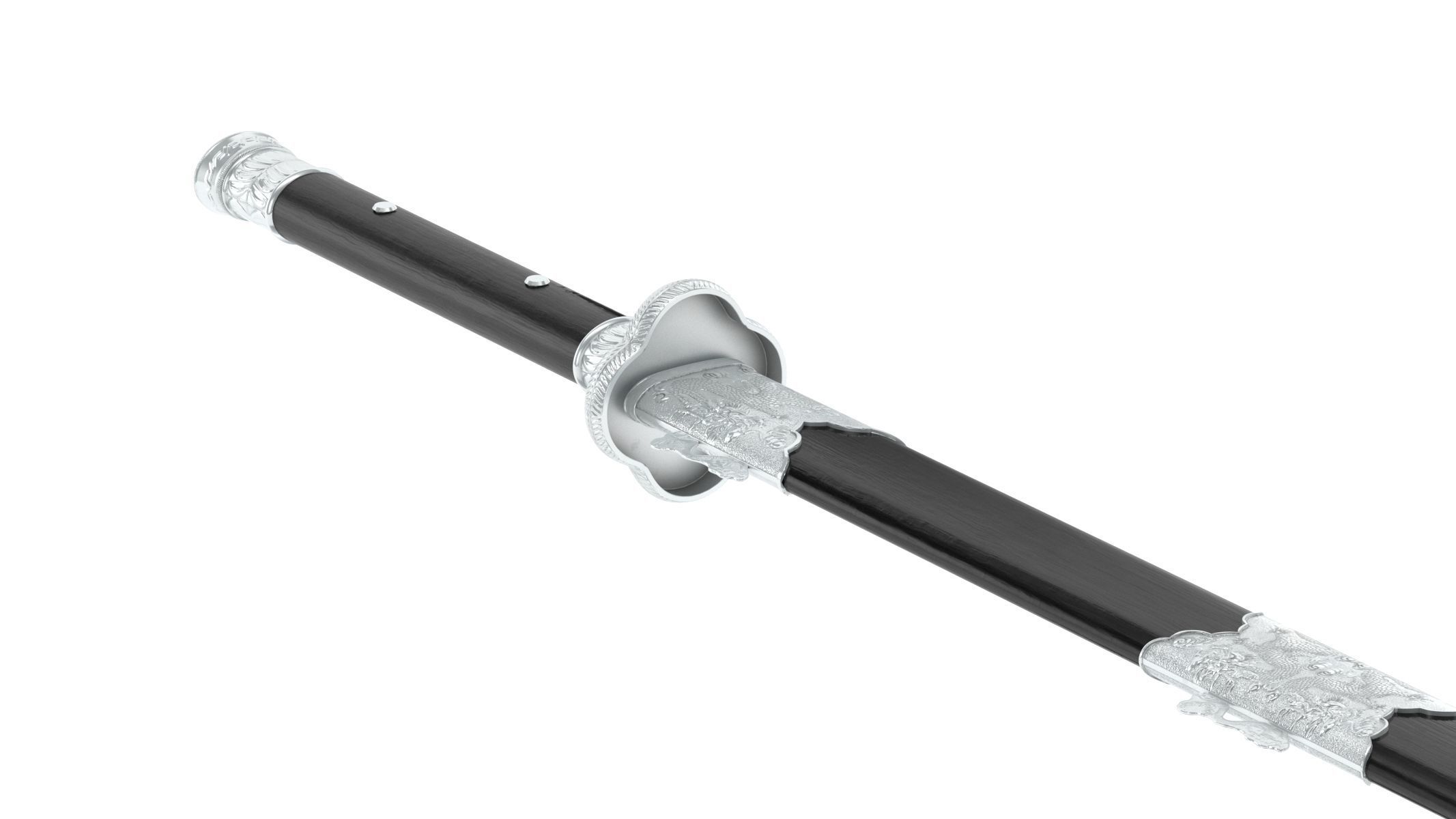 Dao Sword Low-poly 3D model_12