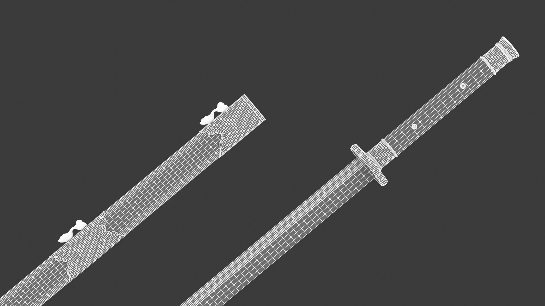 Dao Sword Low-poly 3D model_26