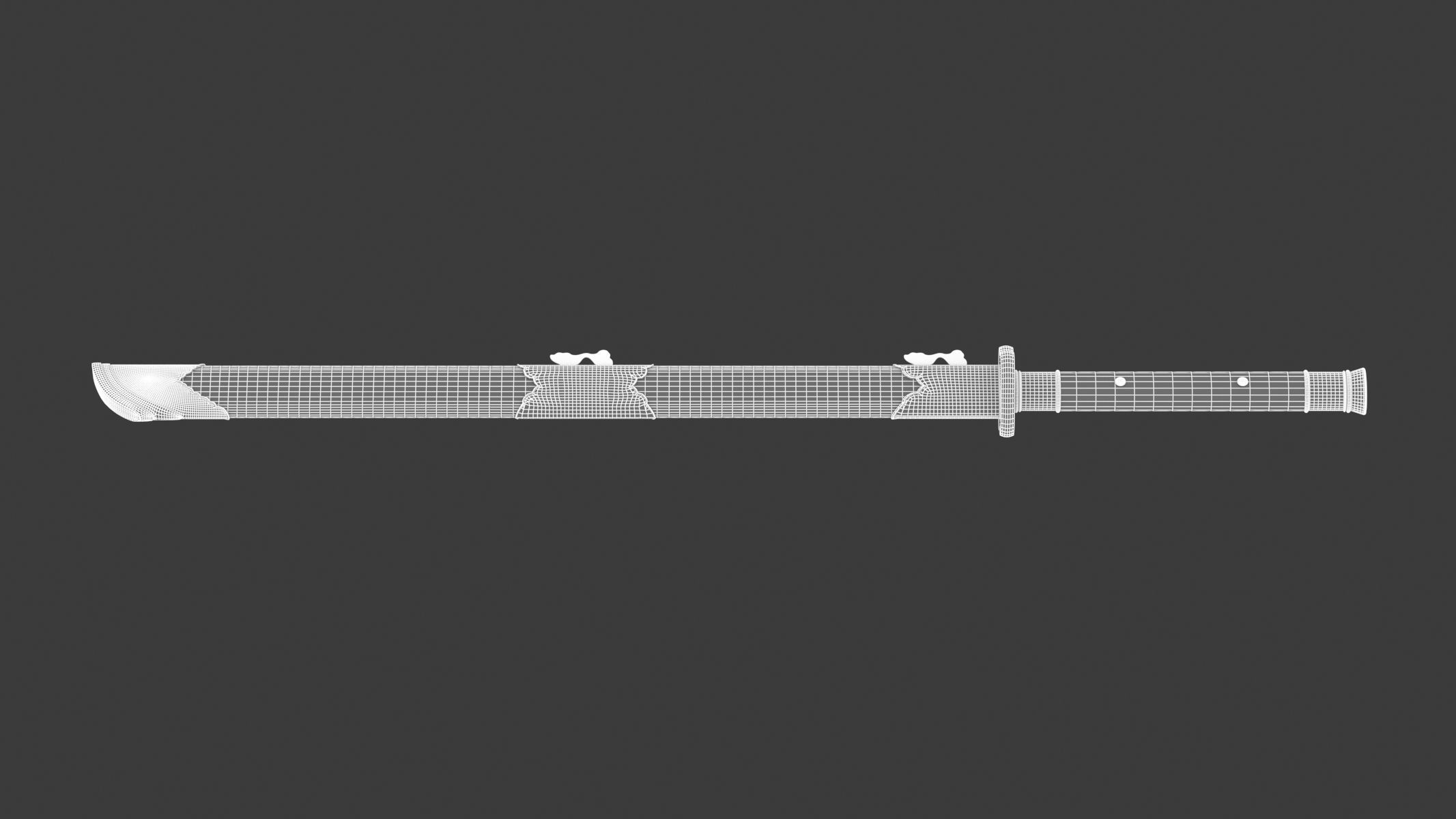 Dao Sword Low-poly 3D model_18