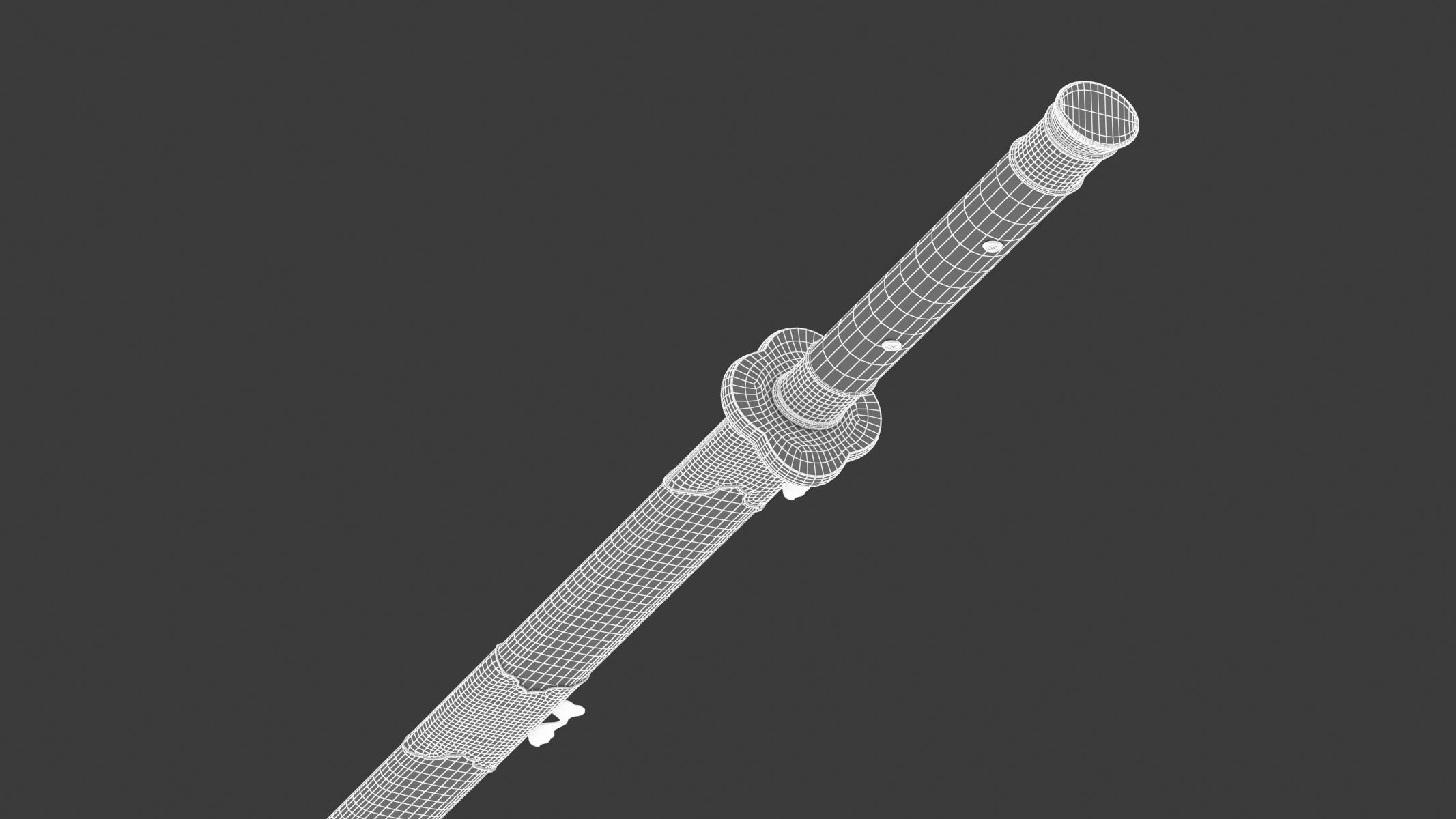 Dao Sword Low-poly 3D model_28