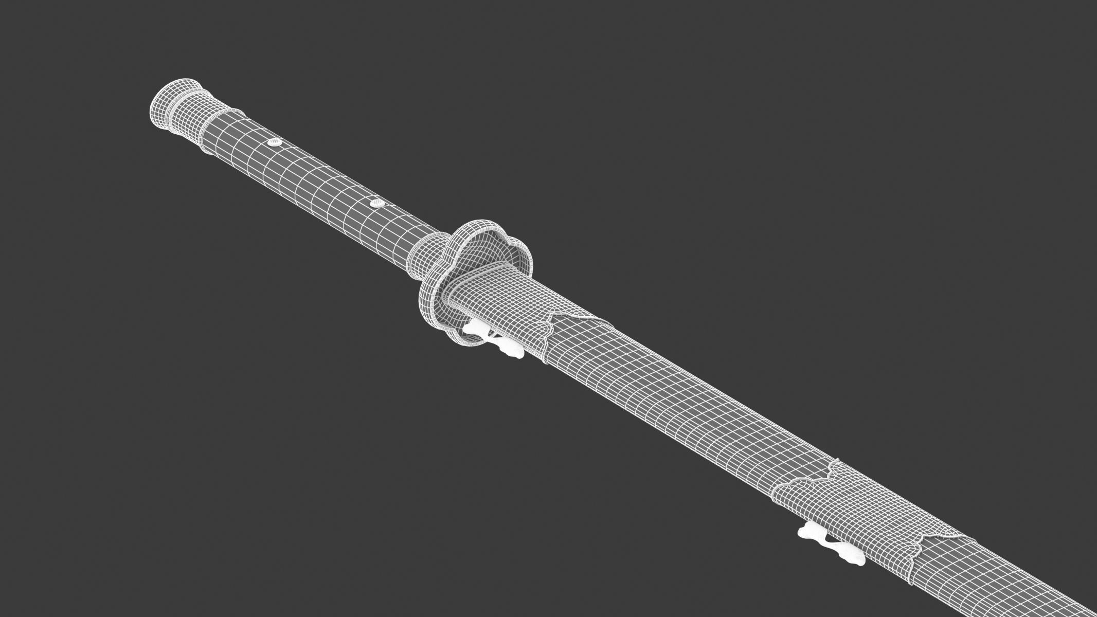 Dao Sword Low-poly 3D model_27
