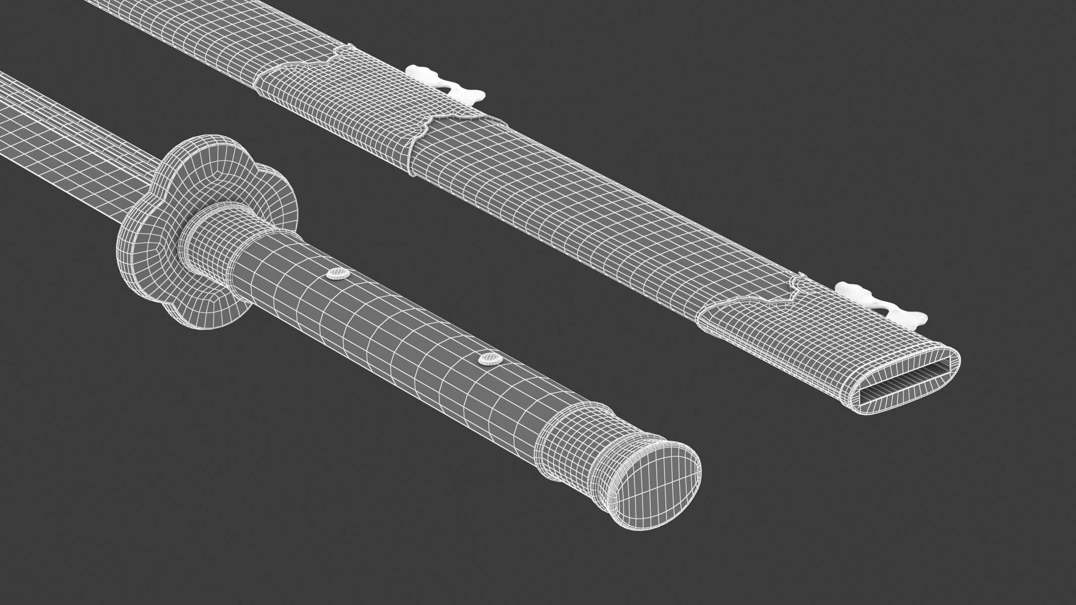 Dao Sword Low-poly 3D model_25