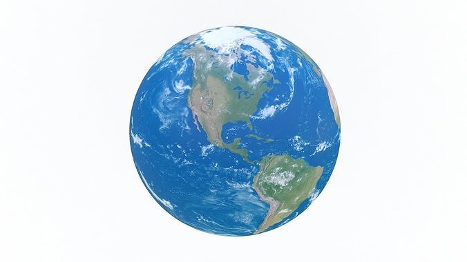 Earth 4K globe Low-poly 3D model