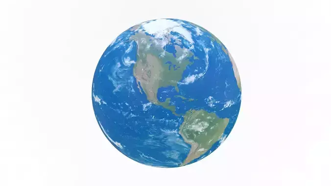 Earth 4K globe Low-poly 3D model
