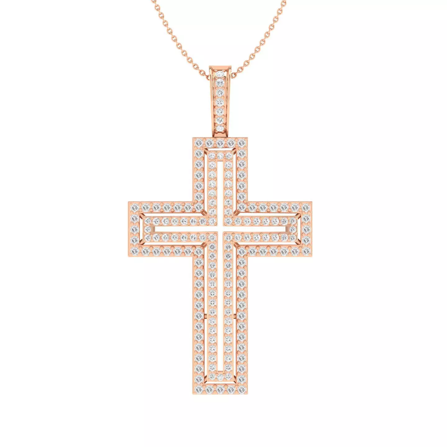 Cross pendant 3dm stl render detail 3D print model
