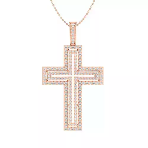 Cross pendant 3dm stl render detail 3D print model