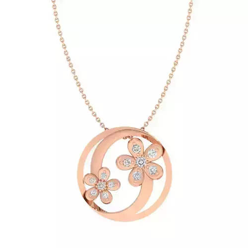 Women round flower pendant 3dm stl render detail 3D print model