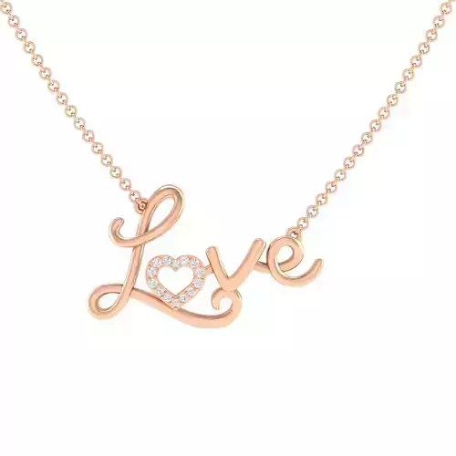 Women love pendant 3dm stl render detail 3D print model