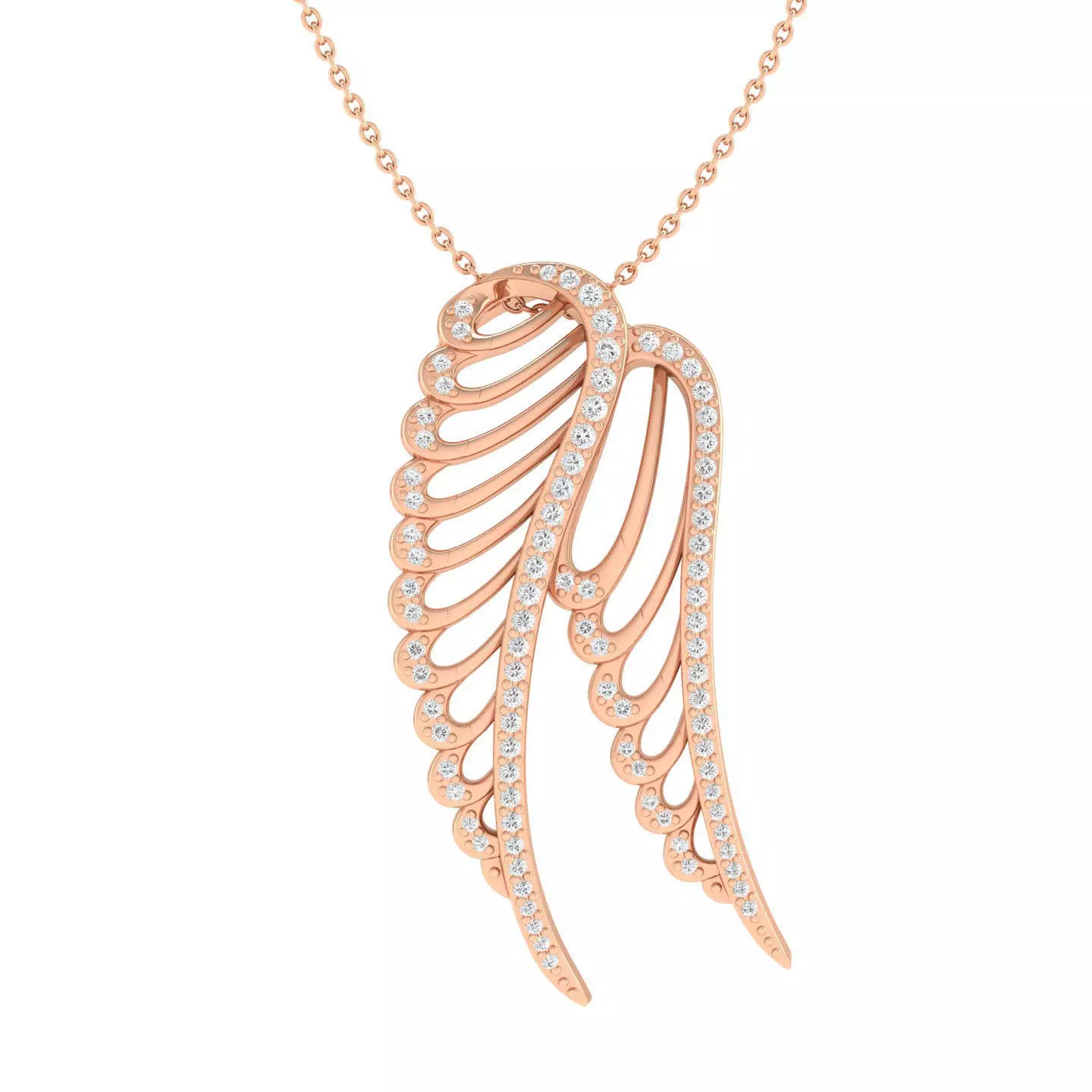 Wings pendant 3dm stl render detail 3D print model_0