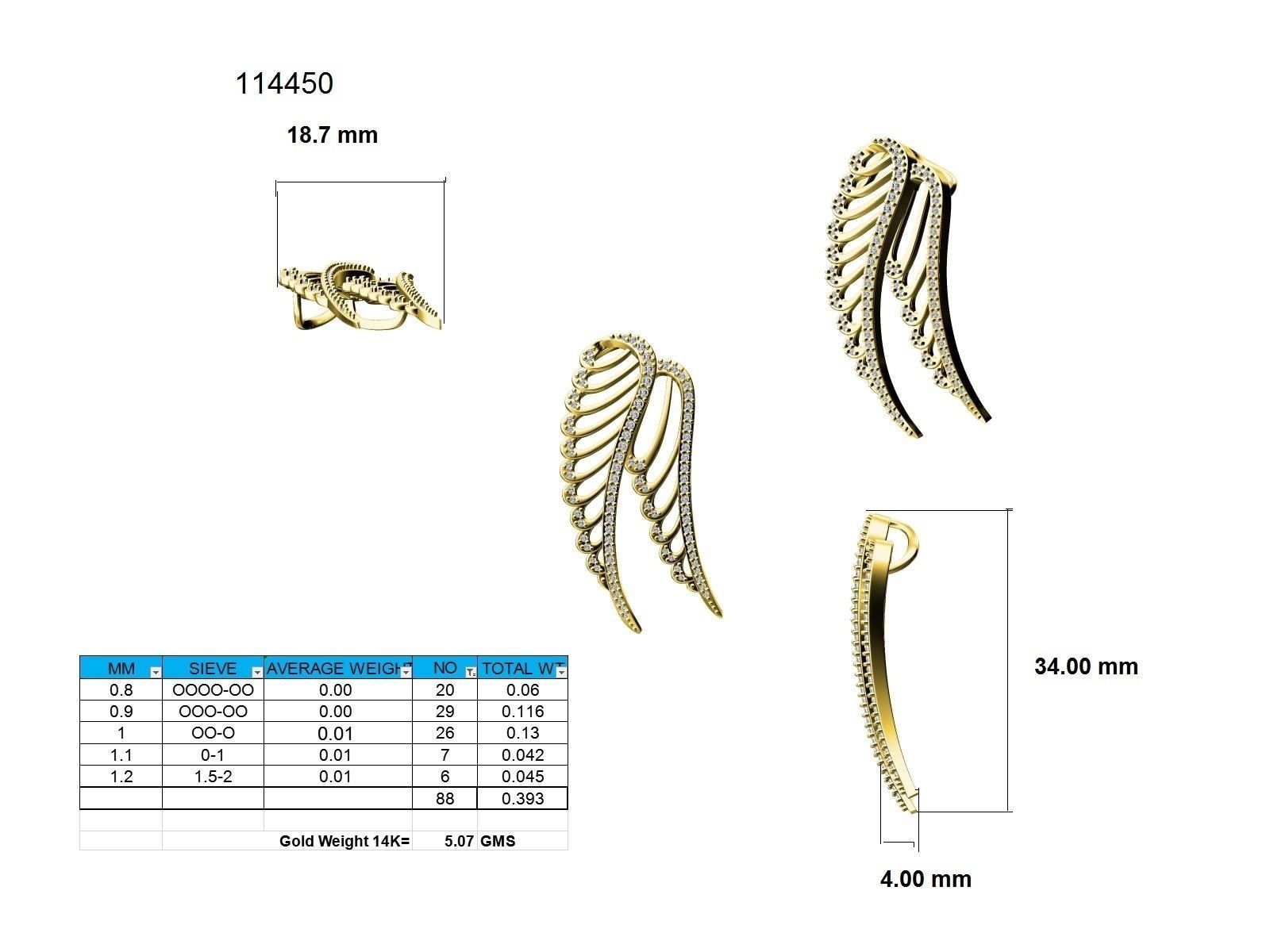Wings pendant 3dm stl render detail 3D print model_9