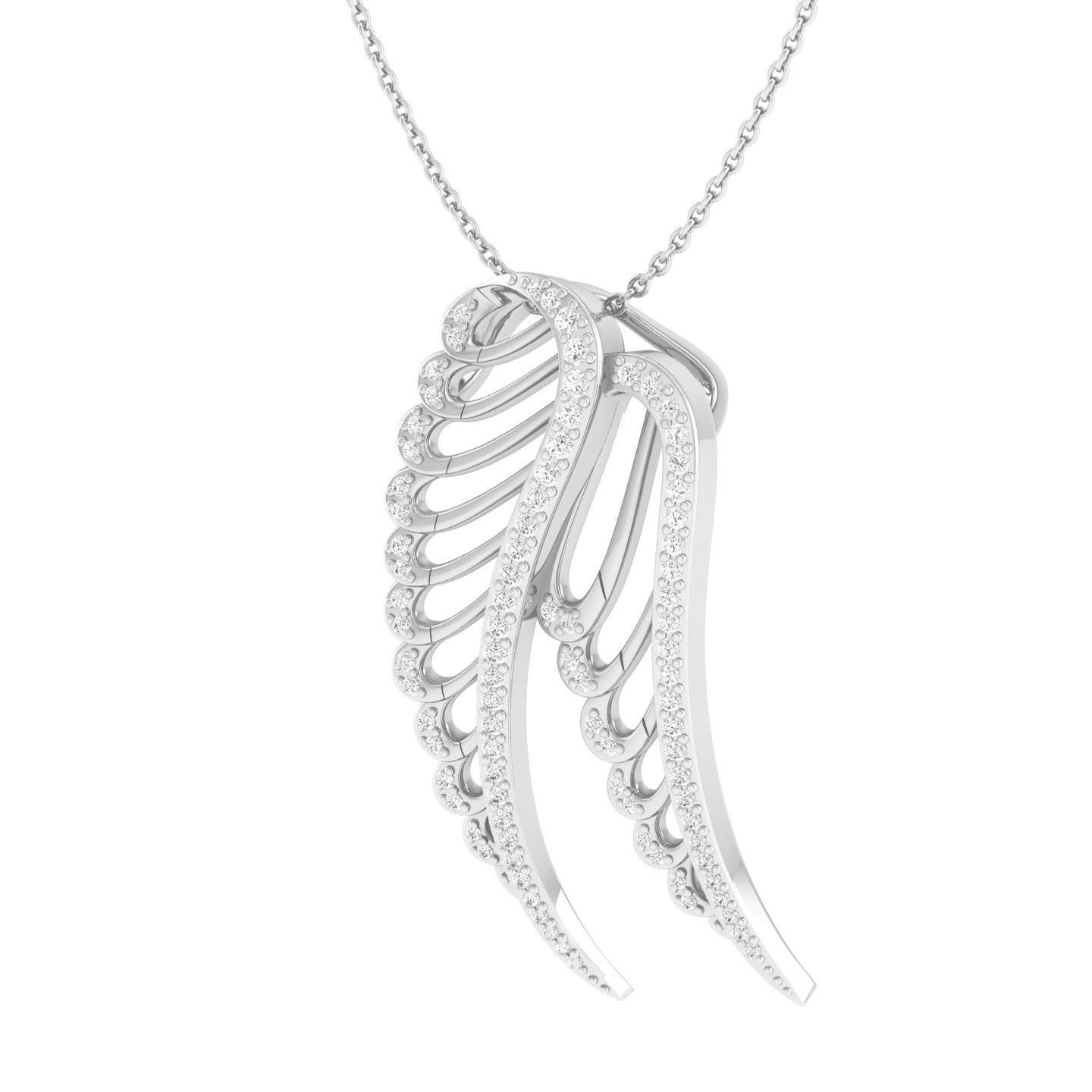 Wings pendant 3dm stl render detail 3D print model_3