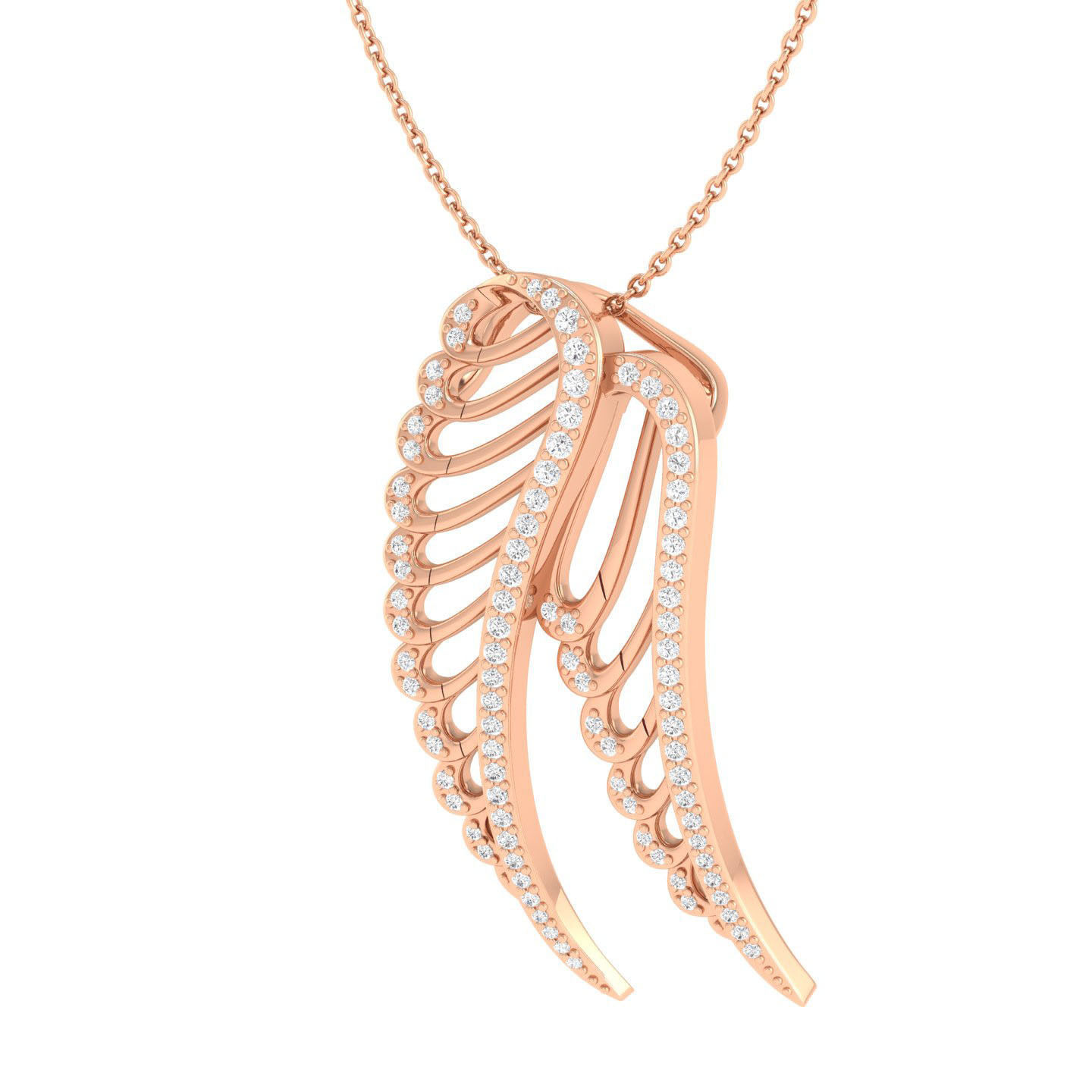 Wings pendant 3dm stl render detail 3D print model_1