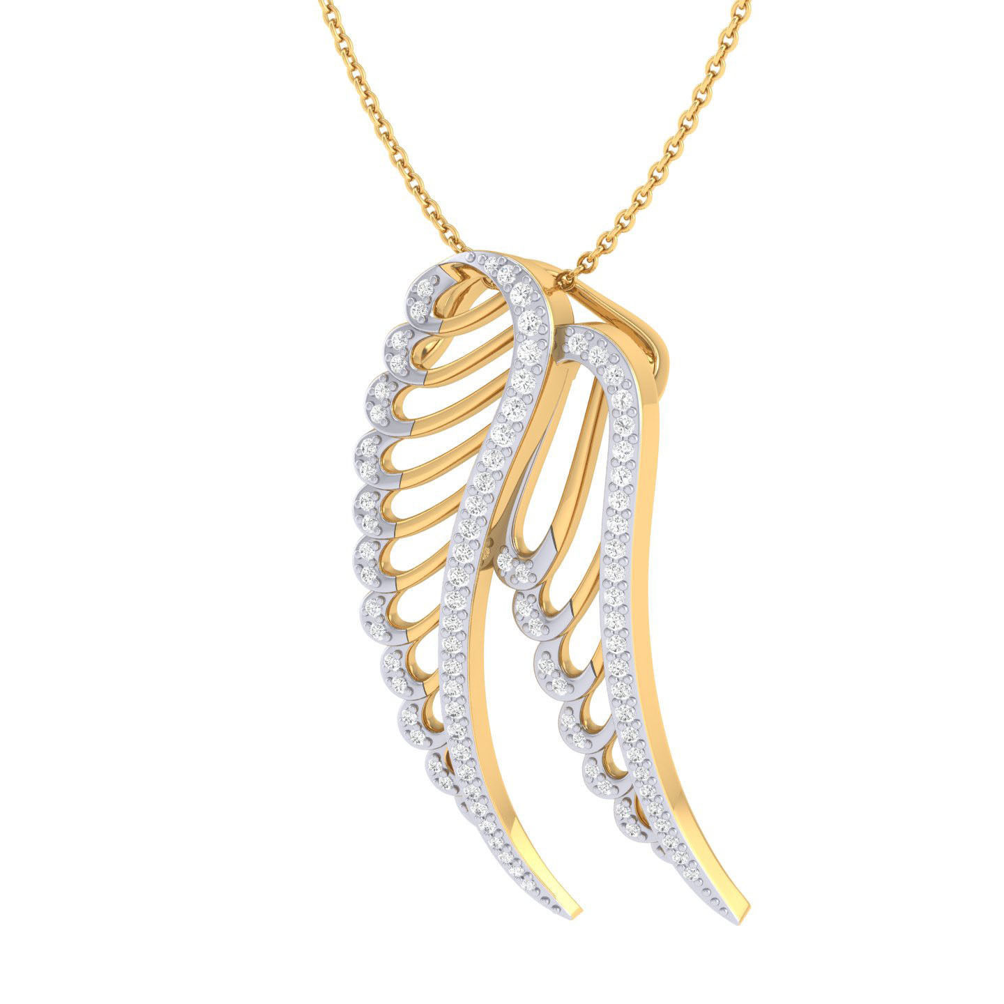 Wings pendant 3dm stl render detail 3D print model_6