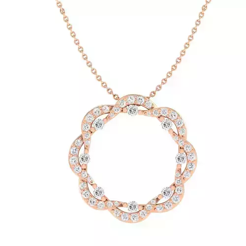 Women round pendant 3dm stl render detail