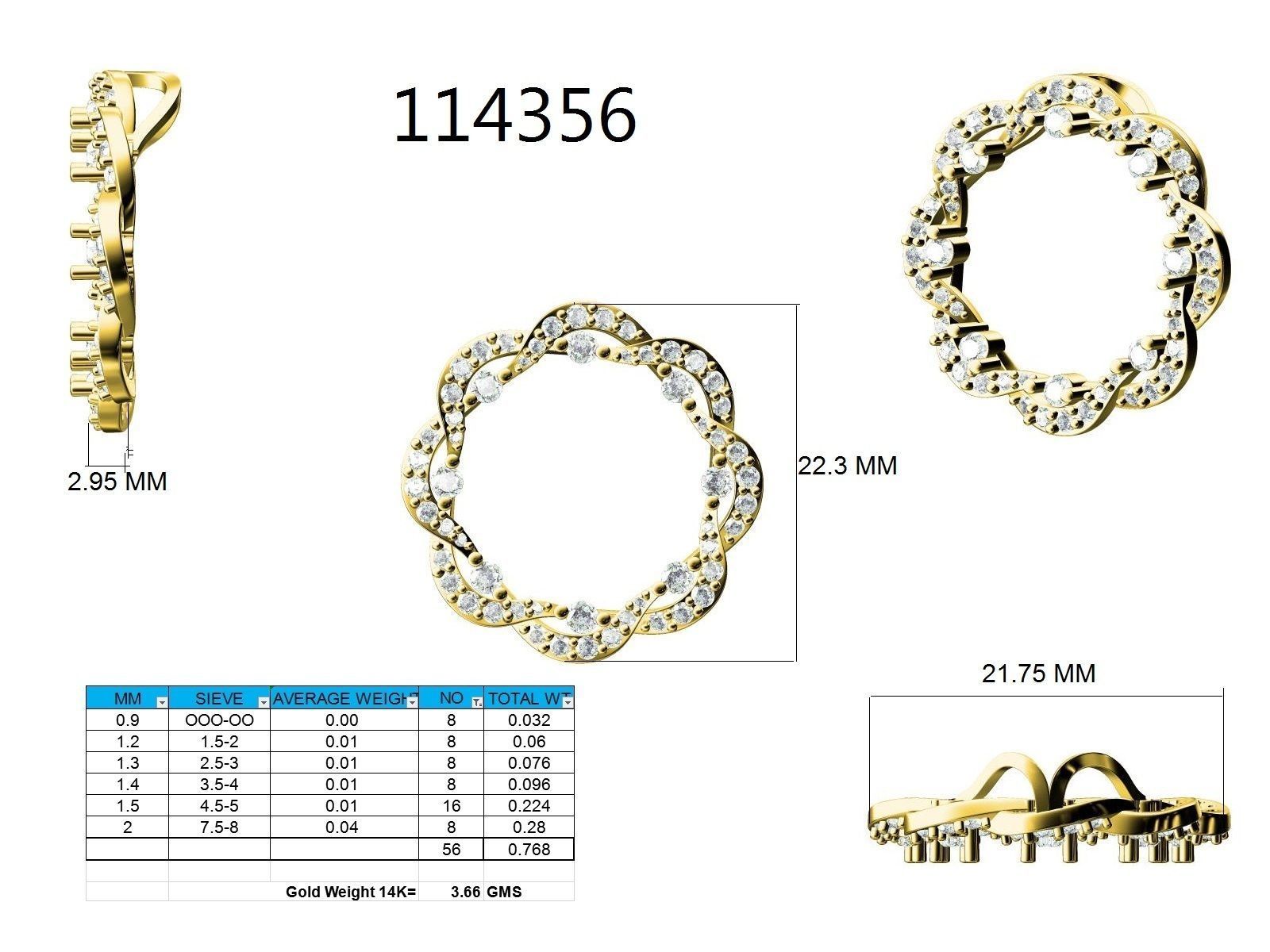 Women round pendant 3dm stl render detail 3D print model_6