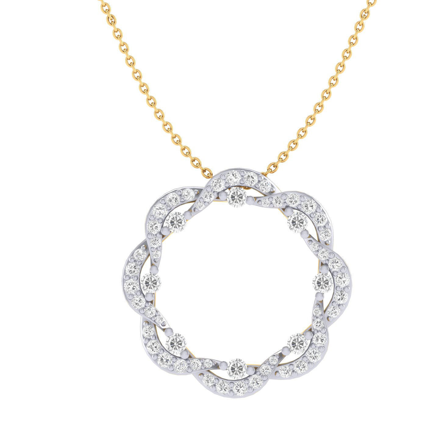 Women round pendant 3dm stl render detail 3D print model_4