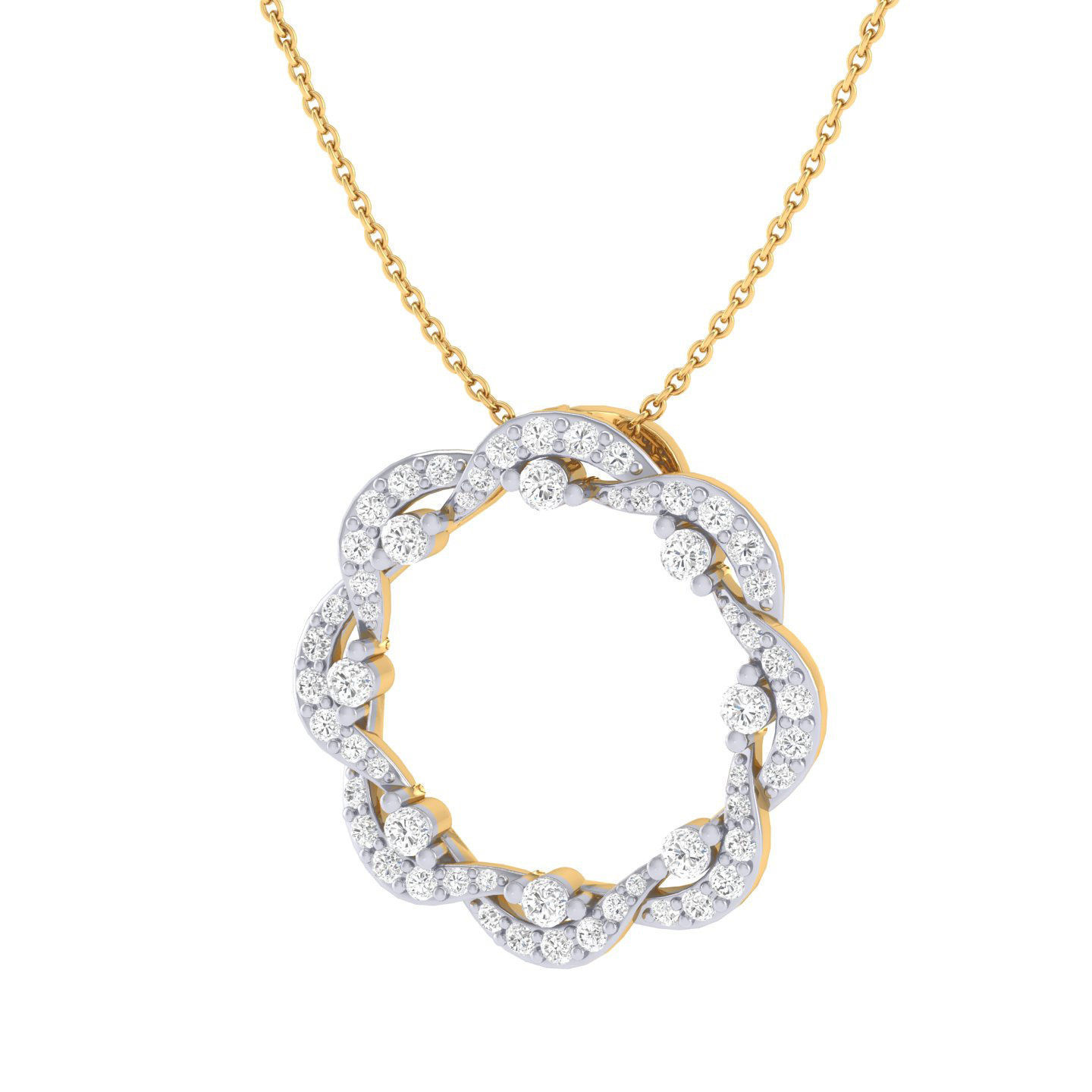 Women round pendant 3dm stl render detail 3D print model_9