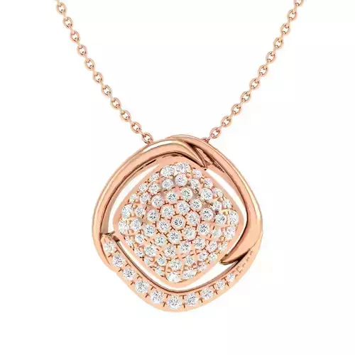 Women round pendant 3dm stl render detail