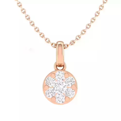 Women round pendant 3dm stl render detail