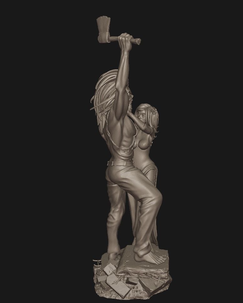 Iron Maiden Eddie statue 3D print model_4