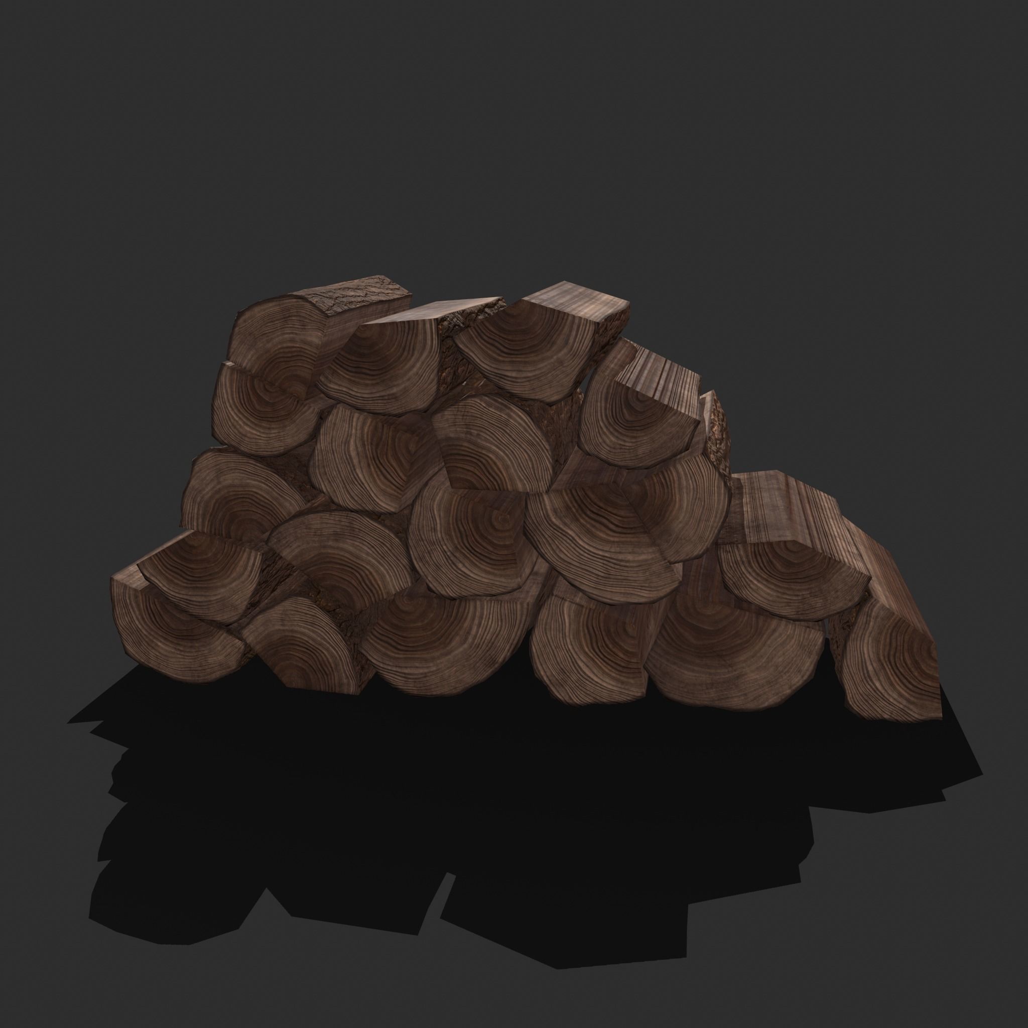 Wood Stacks Logs and Pieces 3D Model Collection_22