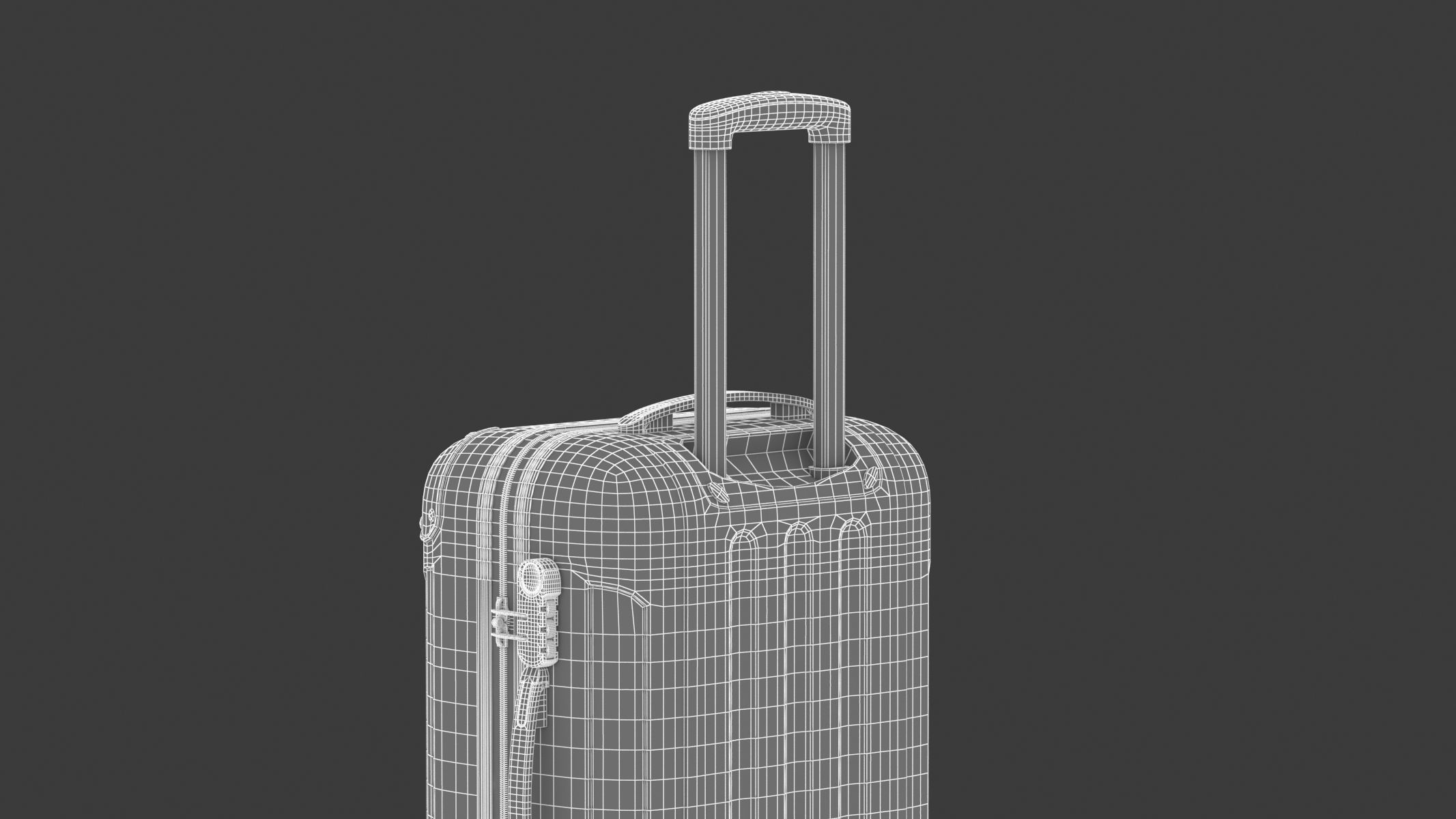 Rolling Travel Suitcase 3D model_18