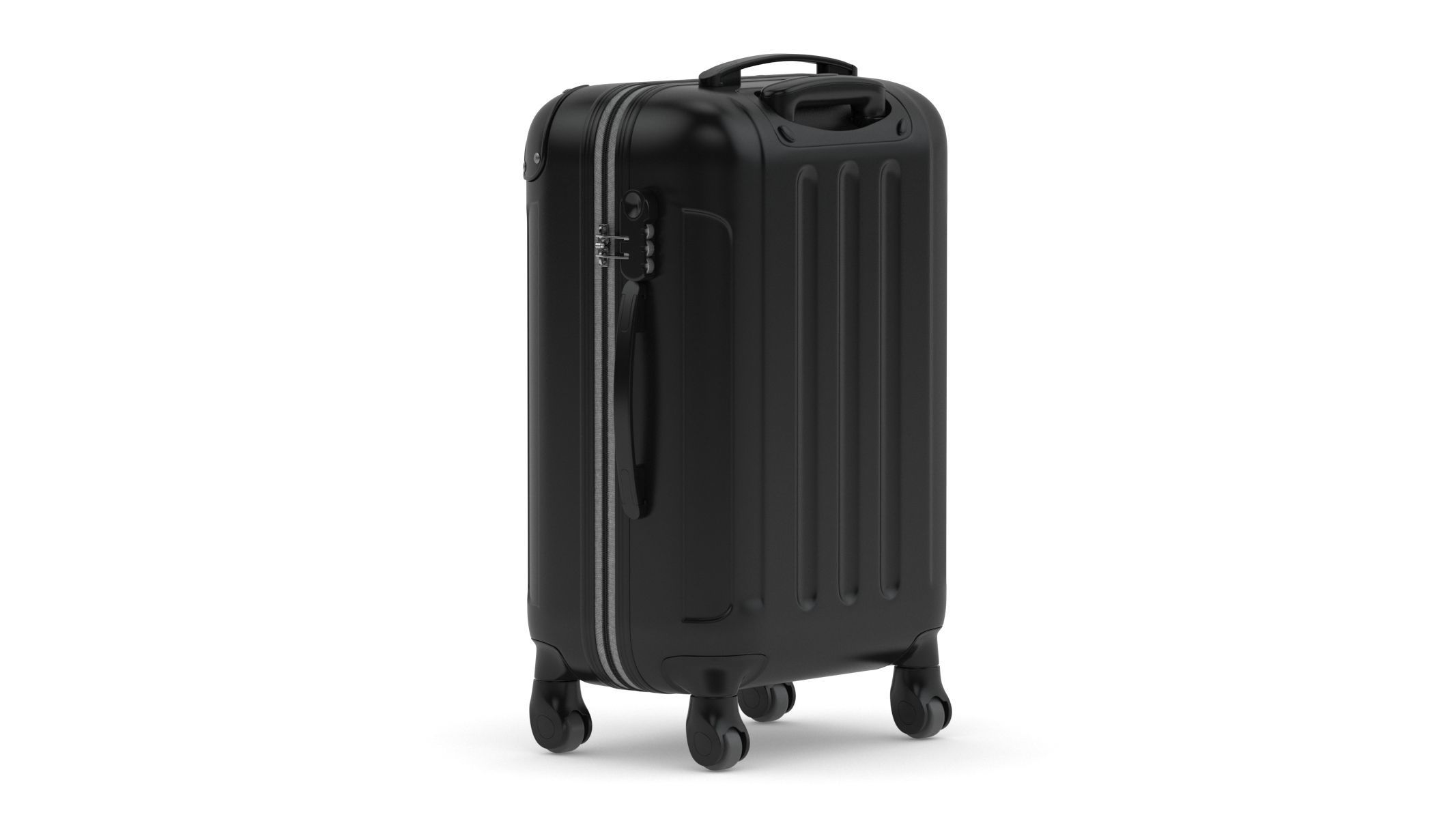 Rolling Travel Suitcase 3D model_4