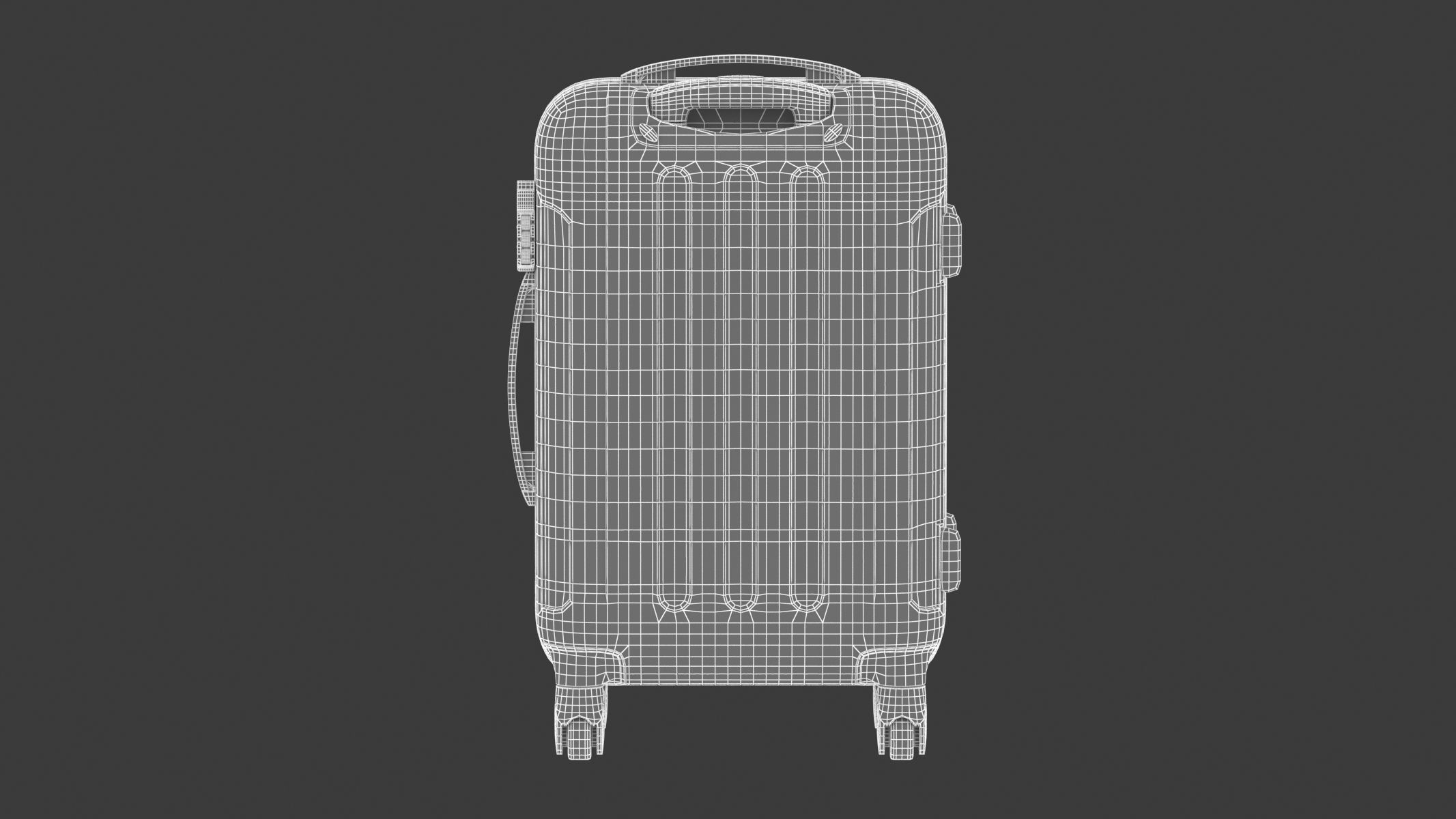 Rolling Travel Suitcase 3D model_13