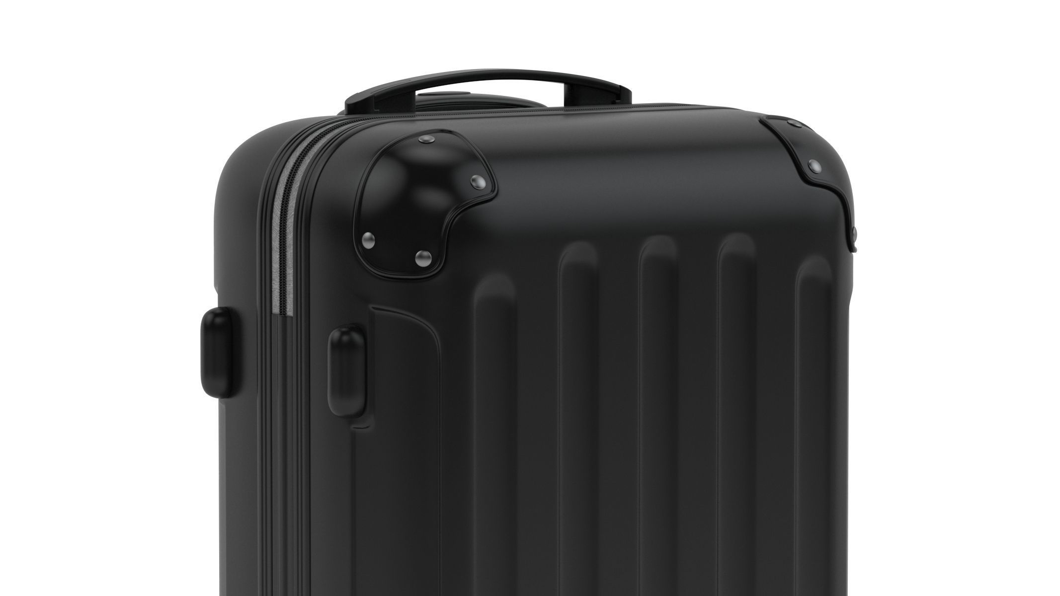 Rolling Travel Suitcase 3D model_5