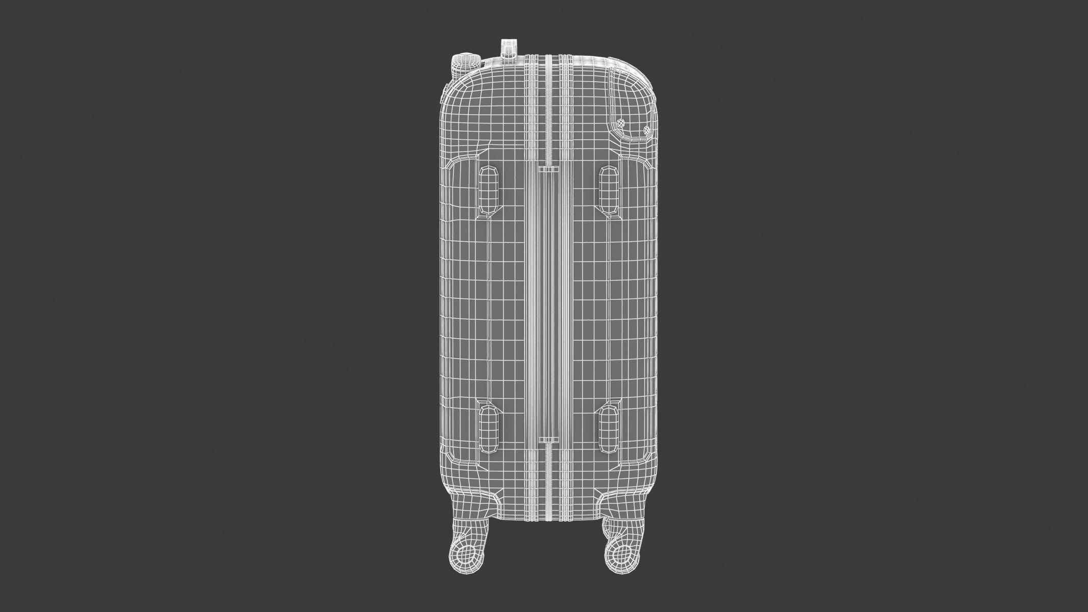 Rolling Travel Suitcase 3D model_11